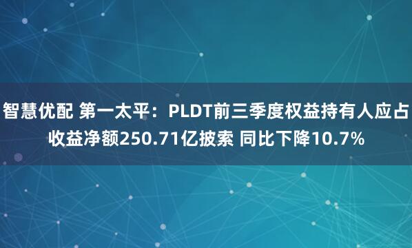 智慧优配 第一太平：PLDT前三季度权益持有人应占收益净额250.71亿披索 同比下降10.7%